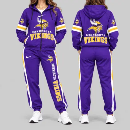 Minnesota Vikings | NFL Stripe Sleeve Hoodie Jogger Set
