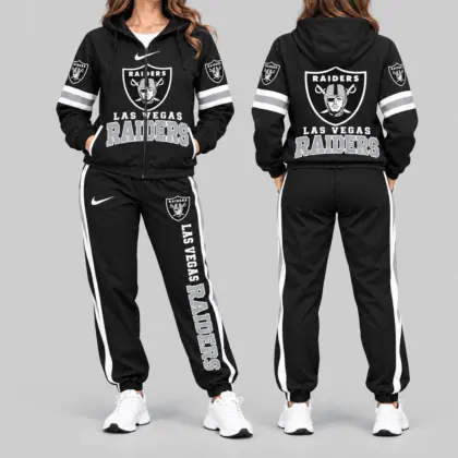 Las Vegas Raiders | NFL Stripe Sleeve Hoodie Jogger Set