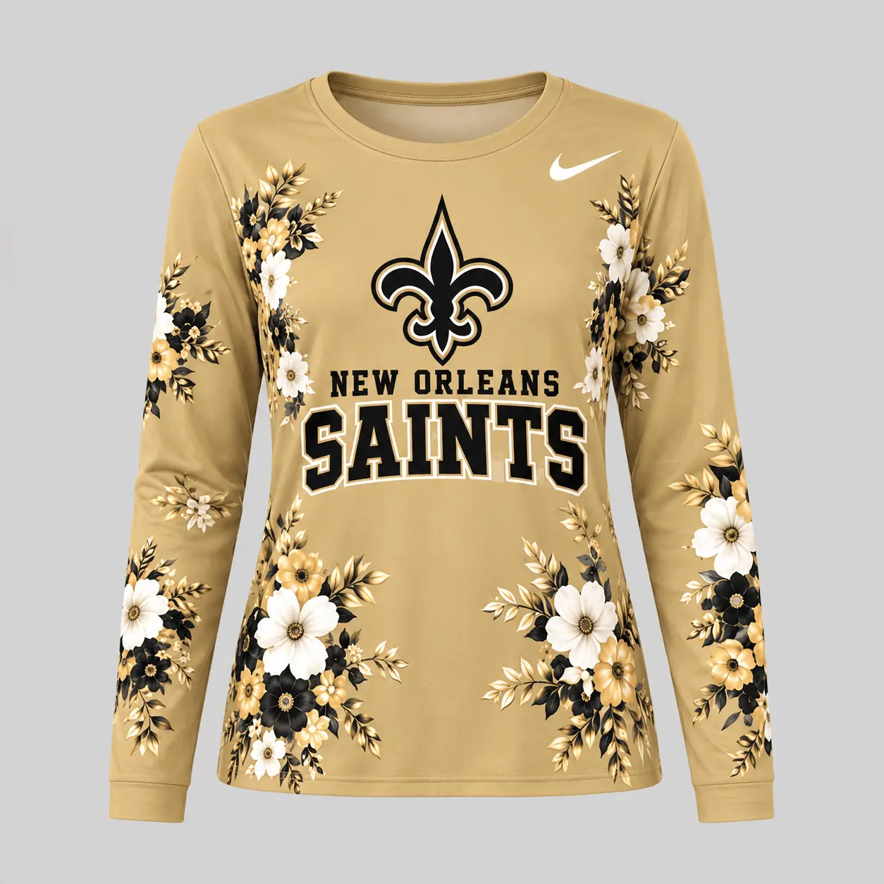 New Orleans Saints | NFL Floral Plaid Pajama Set - Image 2