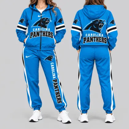Carolina Panthers | NFL Stripe Sleeve Hoodie Jogger Set