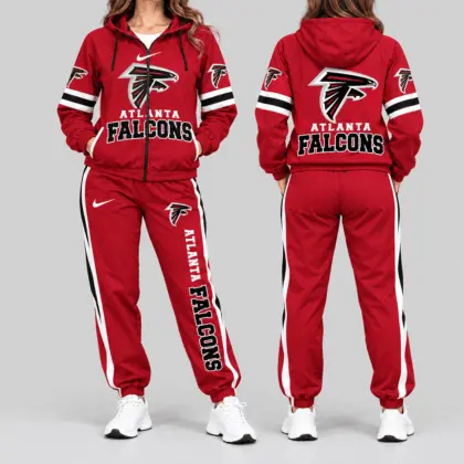 Atlanta Falcons | NFL Stripe Sleeve Hoodie Jogger Set
