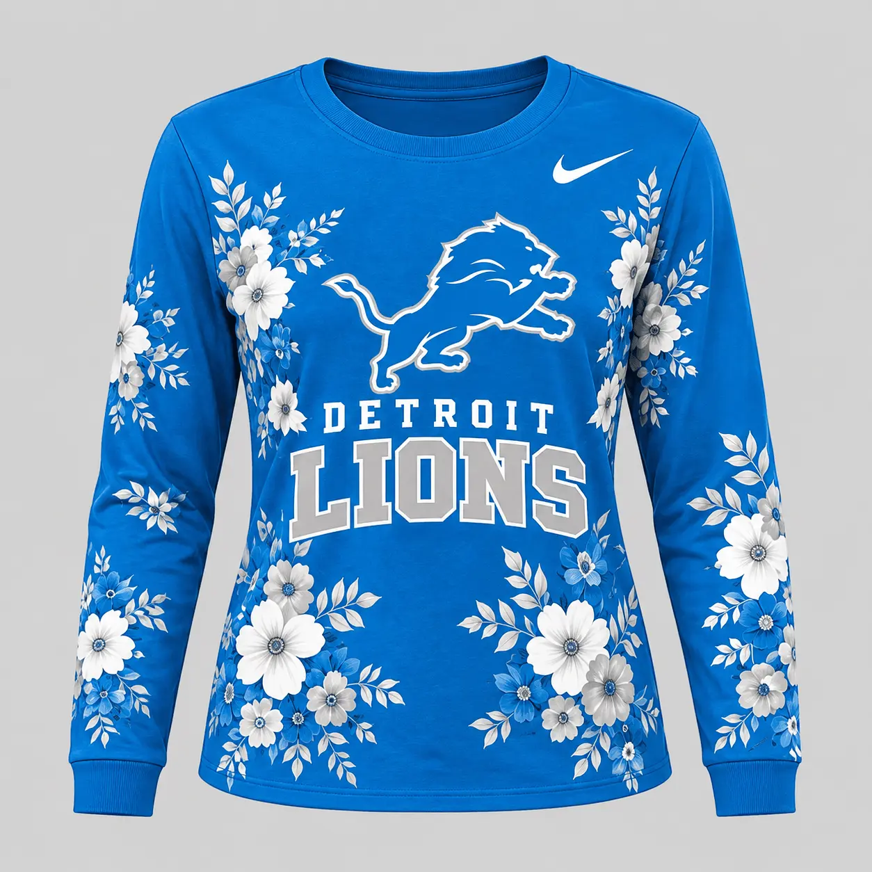 Detroit Lions | NFL Floral Plaid Pajama Set - Image 2