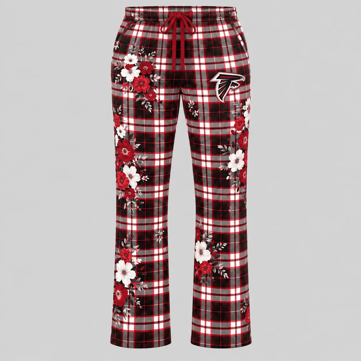 Atlanta Falcons | NFL Floral Plaid Pajama Set - Image 3