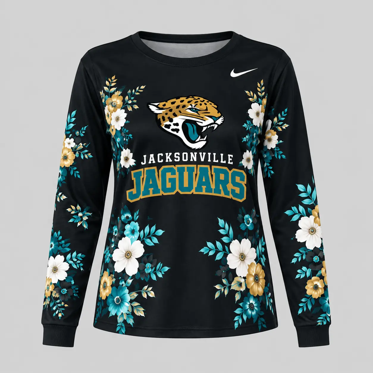 Jacksonville Jaguars | NFL Floral Plaid Pajama Set - Image 2