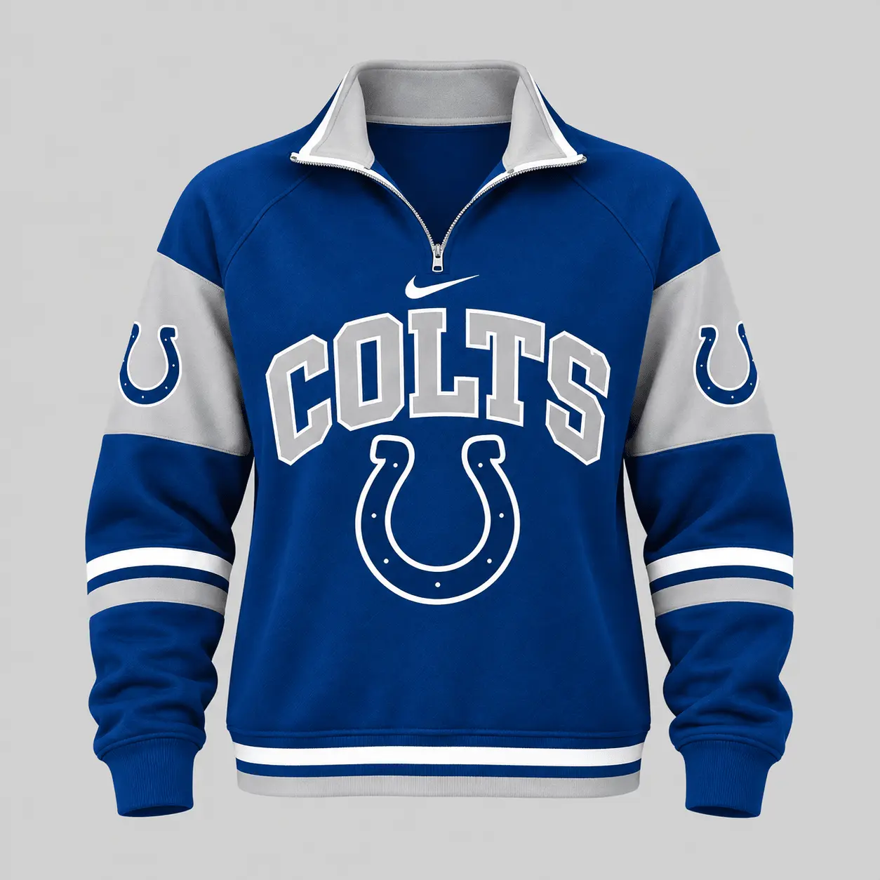 Indianapolis Colts | NFL Quarter Zip Wide Leg Pants Set - Image 2