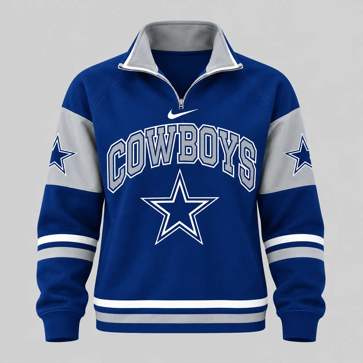 Dallas Cowboys | NFL Quarter Zip Wide Leg Pants Set - Image 2