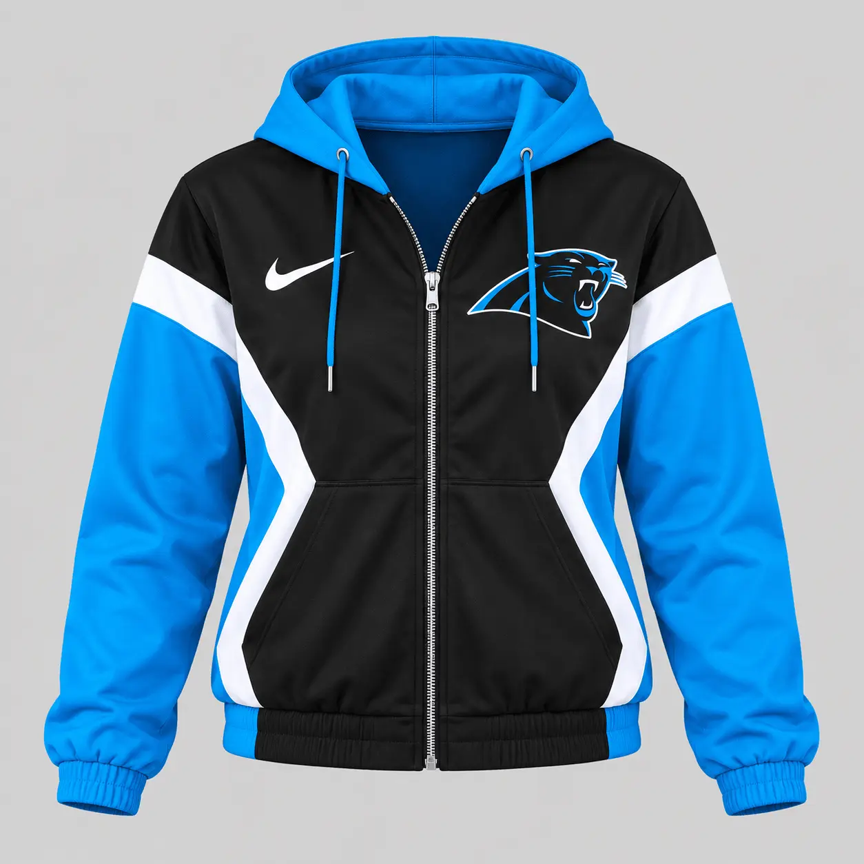 Carolina Panthers | NFL Contrast Panel Track Jacket Jogger Set - Image 2