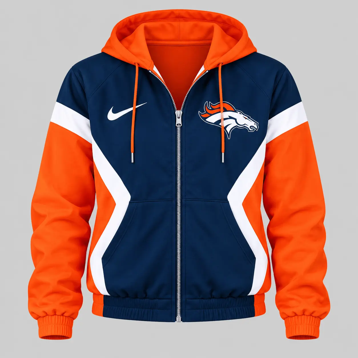 Denver Broncos | NFL Contrast Panel Track Jacket Jogger Set - Image 2