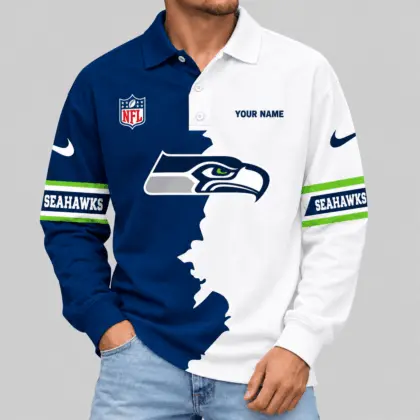 Seattle Seahawks | NFL Split Panel Long Sleeve Polo