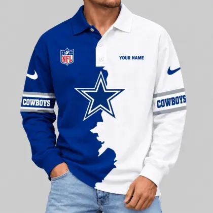 Dallas Cowboys | NFL Split Panel Long Sleeve Polo