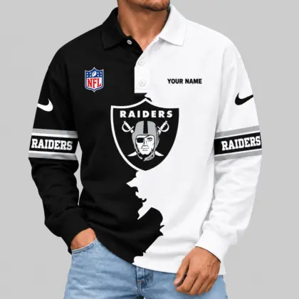 Las Vegas Raiders | NFL Split Panel Long Sleeve Polo