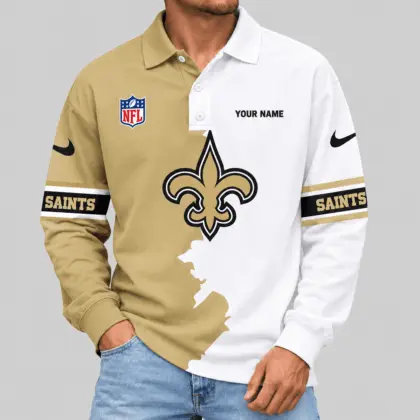 New Orleans Saints | NFL Split Panel Long Sleeve Polo