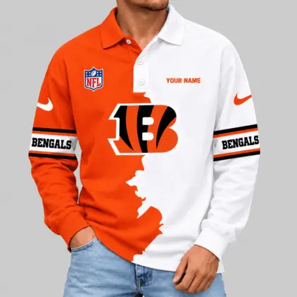 Cincinnati Bengals | NFL Split Panel Long Sleeve Polo