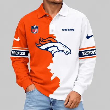 Denver Broncos | NFL Split Panel Long Sleeve Polo