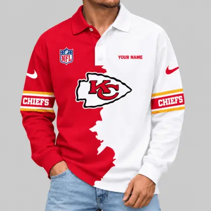 Kansas City Chiefs | NFL Split Panel Long Sleeve Polo