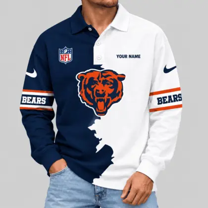 Chicago Bears | NFL Split Panel Long Sleeve Polo