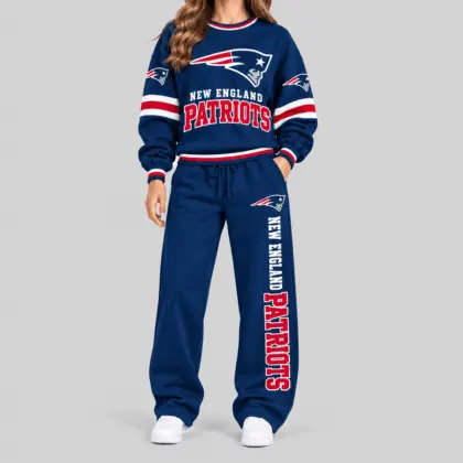 New England Patriots | NFL Classic Crewneck Sweatshirt Jogger Set