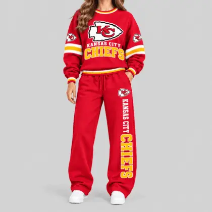 Kansas City Chiefs | NFL Classic Crewneck Sweatshirt Jogger Set