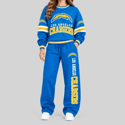 Los Angeles Chargers | NFL Classic Crewneck Sweatshirt Jogger Set