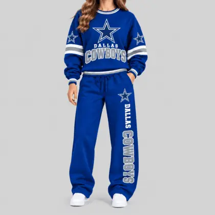 Dallas Cowboys | NFL Classic Crewneck Sweatshirt Jogger Set