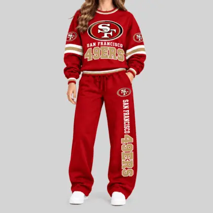 San Francisco 49ers | NFL Classic Crewneck Sweatshirt Jogger Set