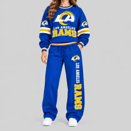Los Angeles Rams | NFL Classic Crewneck Sweatshirt Jogger Set