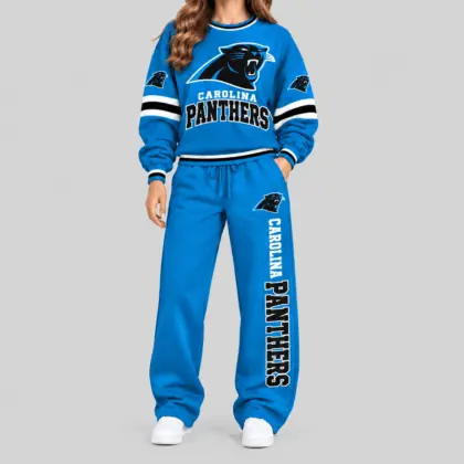 Carolina Panthers | NFL Classic Crewneck Sweatshirt Jogger Set