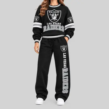 Las Vegas Raiders | NFL Classic Crewneck Sweatshirt Jogger Set