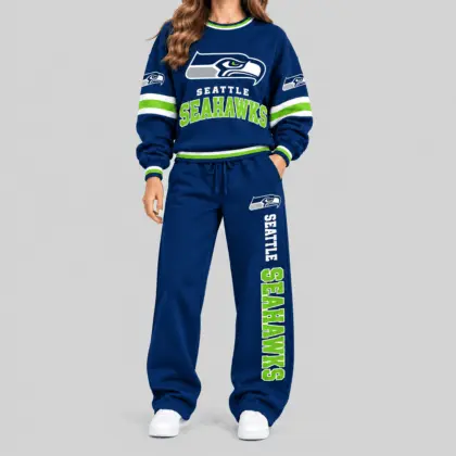 Seattle Seahawks | NFL Classic Crewneck Sweatshirt Jogger Set