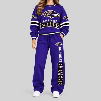 Baltimore Ravens | NFL Classic Crewneck Sweatshirt Jogger Set