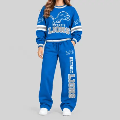 Detroit Lions | NFL Classic Crewneck Sweatshirt Jogger Set
