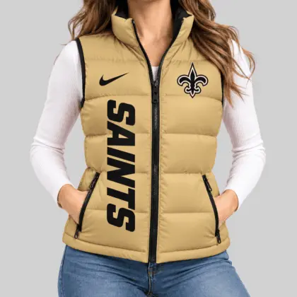 New Orleans Saints | NFL Bold Wordmark Puffer Vest