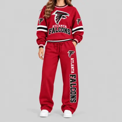 Atlanta Falcons | NFL Classic Crewneck Sweatshirt Jogger Set