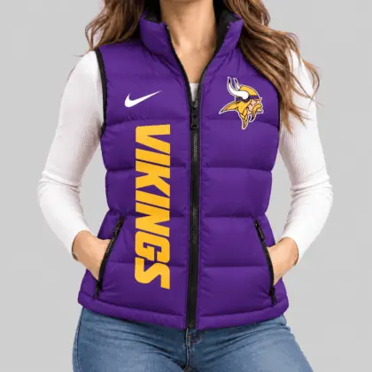 Minnesota Vikings | NFL Bold Wordmark Puffer Vest