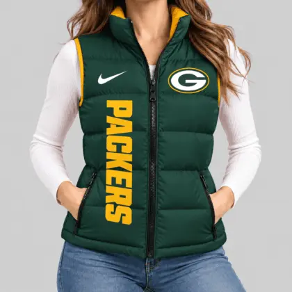 Green Bay Packers | NFL Bold Wordmark Puffer Vest