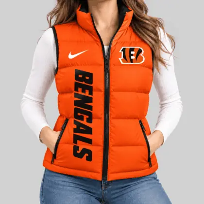 Cincinnati Bengals | NFL Bold Wordmark Puffer Vest