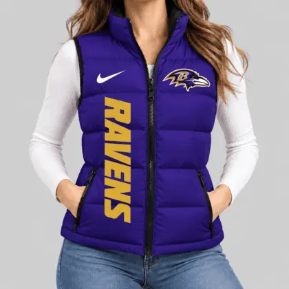 Baltimore Ravens | NFL Bold Wordmark Puffer Vest
