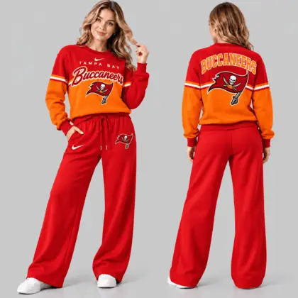 Tampa Bay Buccaneers | NFL Script Crewneck Sweatshirt Wide Leg Set