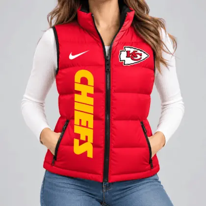 Kansas City Chiefs | NFL Bold Wordmark Puffer Vest