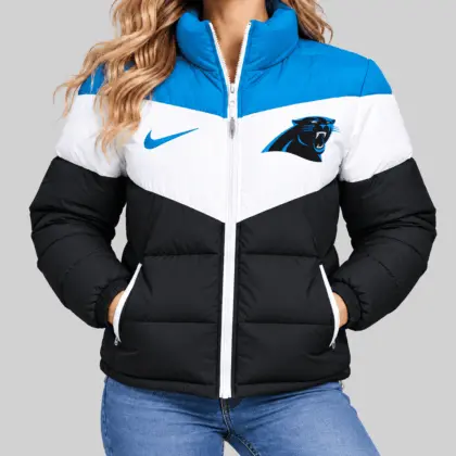 Carolina Panthers | NFL Chevron Puffer Jacket