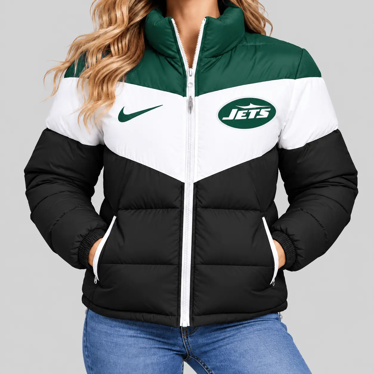 New York Jets | NFL Chevron Puffer Jacket
