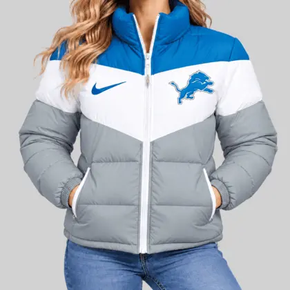 Detroit Lions | NFL Chevron Puffer Jacket