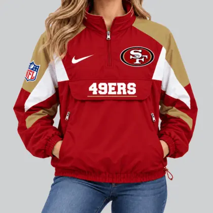 San Francisco 49ers | NFL Half Zip Pullover Anorak Jacket