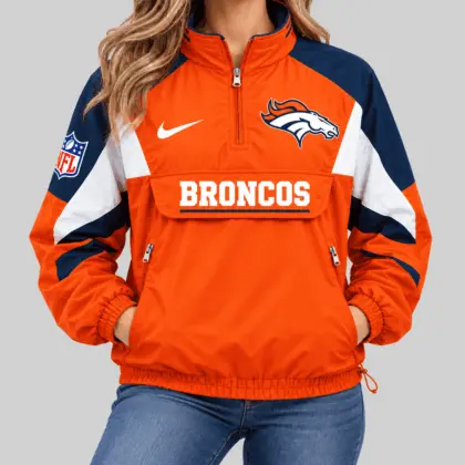 Denver Broncos | NFL Half Zip Pullover Anorak Jacket