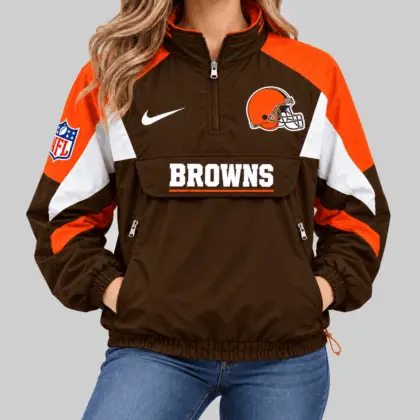 Cleveland Browns | NFL Half Zip Pullover Anorak Jacket