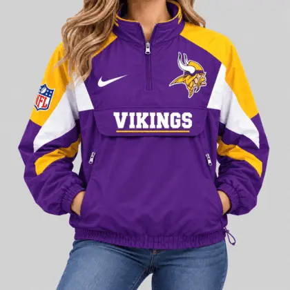 Minnesota Vikings | NFL Half Zip Pullover Anorak Jacket