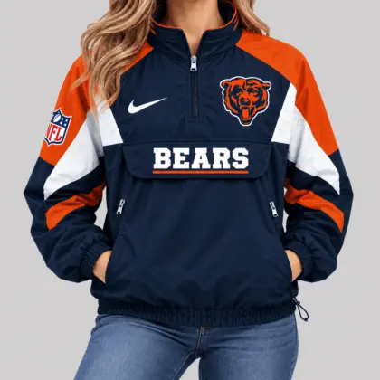 Chicago Bears | NFL Half Zip Pullover Anorak Jacket