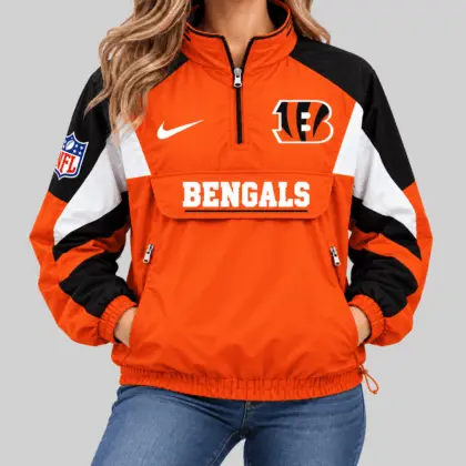 Cincinnati Bengals | NFL Half Zip Pullover Anorak Jacket