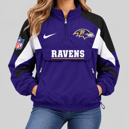 Baltimore Ravens | NFL Half Zip Pullover Anorak Jacket