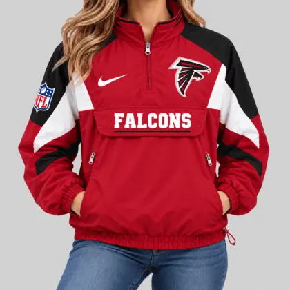Atlanta Falcons | NFL Half Zip Pullover Anorak Jacket
